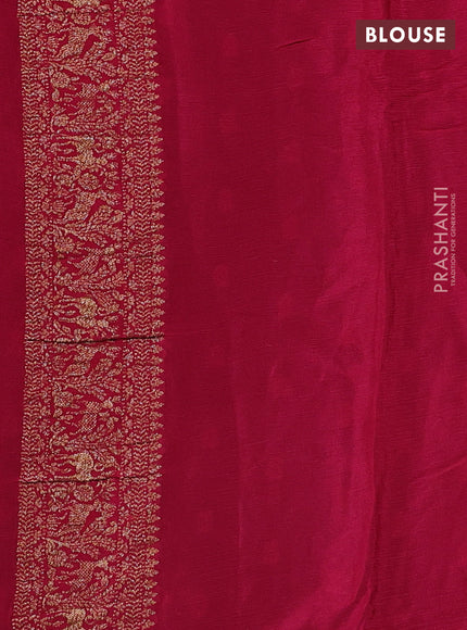 Banarasi chiffon saree bottle green and pink with allover thread & zari woven buttas and woven border
