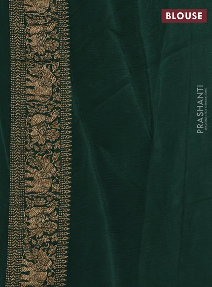 Banarasi chiffon saree pista green and green with allover thread & zari woven buttas and woven border