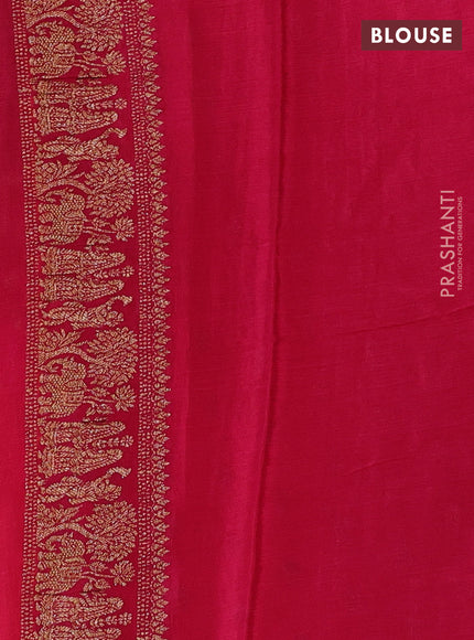 Banarasi chiffon saree orange and pink with allover thread & zari woven buttas and woven border