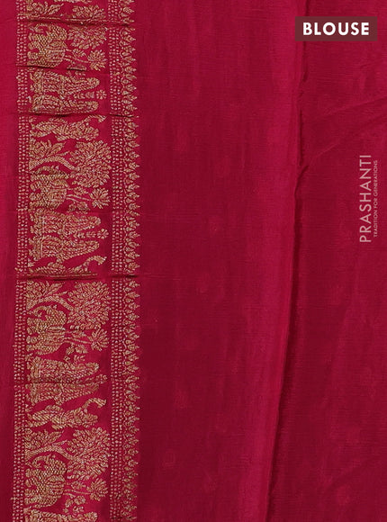 Banarasi chiffon saree bottle green and pink with allover thread & zari woven buttas and woven border
