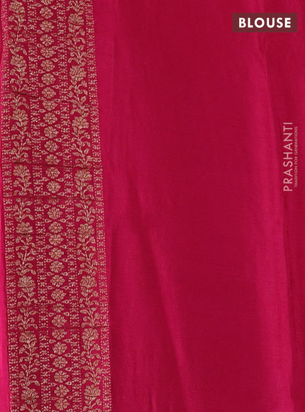 Banarasi chiffon saree peacock blue and pink with allover thread & zari weaves and woven border