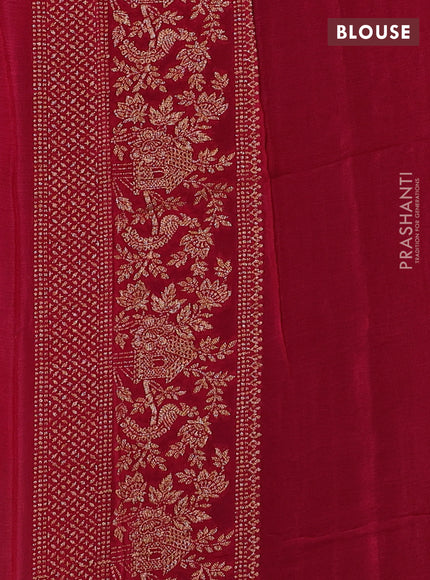 Banarasi semi chiffon saree bottle green and pink with allover thread & zari woven buttas and woven border