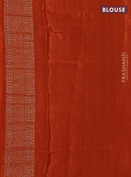 Banarasi semi chiffon saree brown and orange with allover thread & zari woven buttas and woven border