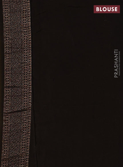 Banarasi semi chiffon saree mustard yellow and black with allover thread & zari woven buttas and woven border