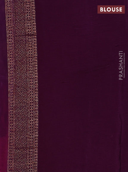 Banarasi semi chiffon saree pink and violet with allover thread & zari woven buttas and woven border