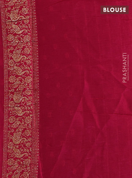 Banarasi semi chiffon saree violet and pink with allover thread & zari woven buttas and woven border
