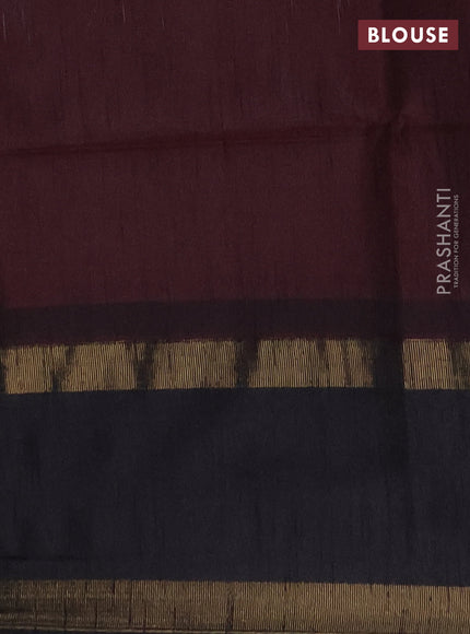 Semi dupion saree red and black with allover zari weaves and rettapet zari woven border