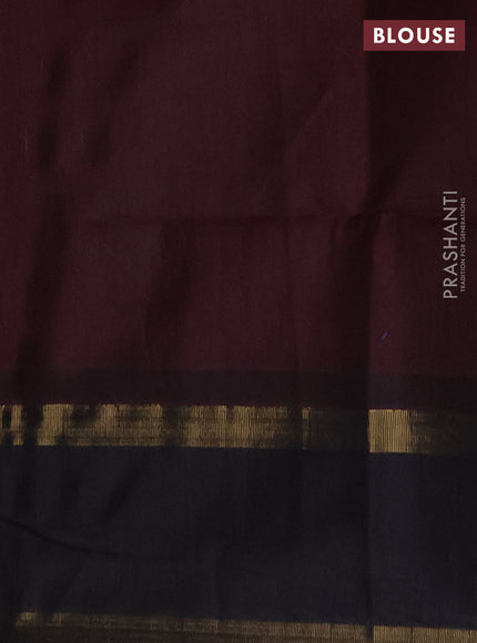 Semi dupion saree red and black with allover zari weaves and rettapet zari woven border