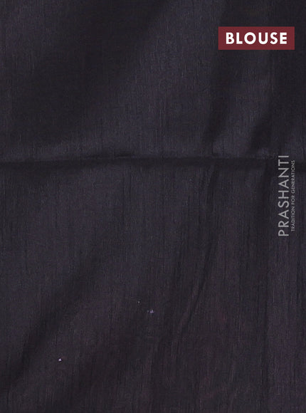 Semi dupion saree pink and black with allover sequin work in borderless style