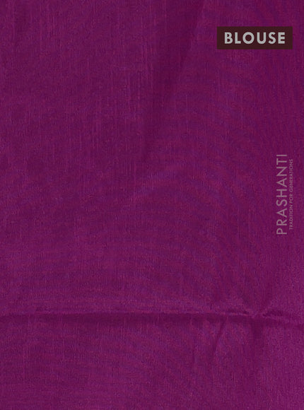 Semi dupion saree peach and purple with allover sequin work in borderless style