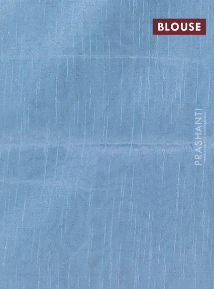 Semi dupion saree navy blue and pastel blue with allover sequin work in borderless style
