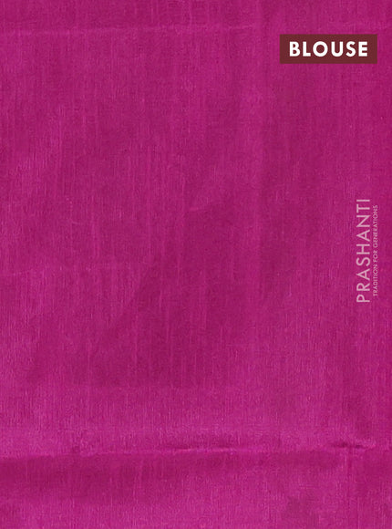 Semi dupion saree orange and purple with allover sequin work in borderless style