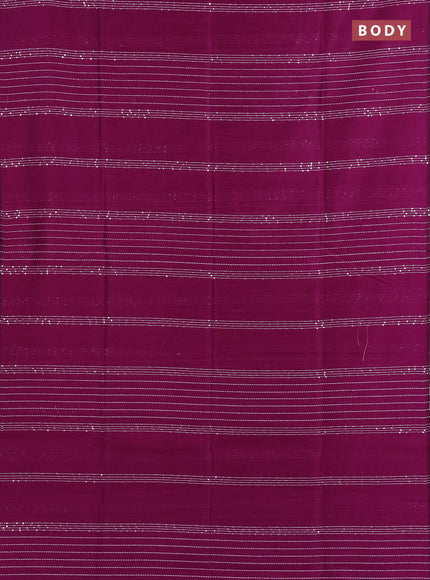 Semi dupion saree purple shade and pastel pink with allover sequin work in borderless style
