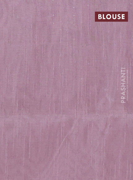 Semi dupion saree purple shade and pastel pink with allover sequin work in borderless style