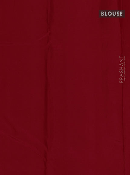 Pure kanchipuram silk saree red with allover zari woven buttas in borderless style