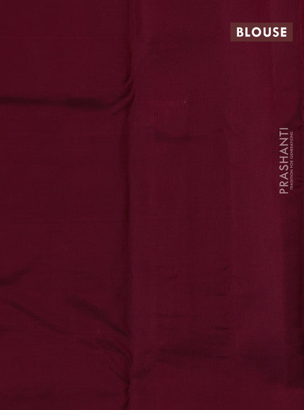 Pure kanchipuram silk saree maroon with allover zari woven buttas in borderless style