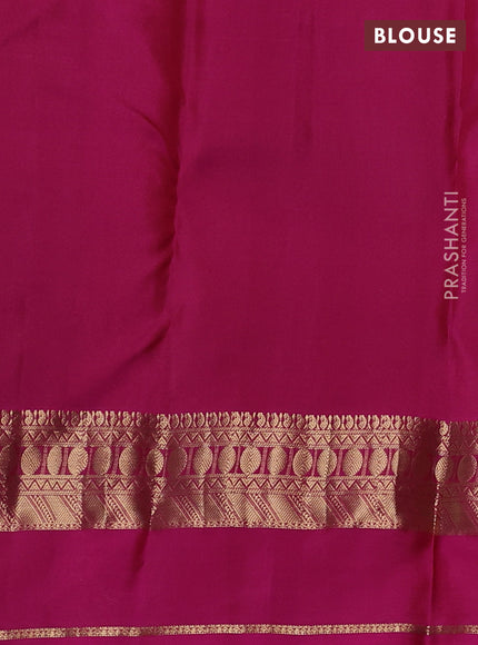 Pure kanchipuram silk saree wine shade with zari woven buttas and zari woven border