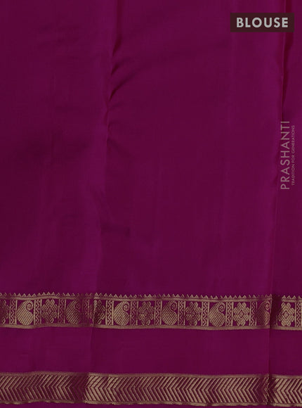 Pure kanchipuram silk saree magenta pink and pink with allover zari weaves & buttas and rettapet zari woven border