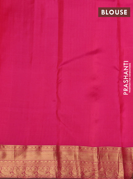 Pure kanchipuram silk saree pink with allover zari woven buttas and rich zari woven border