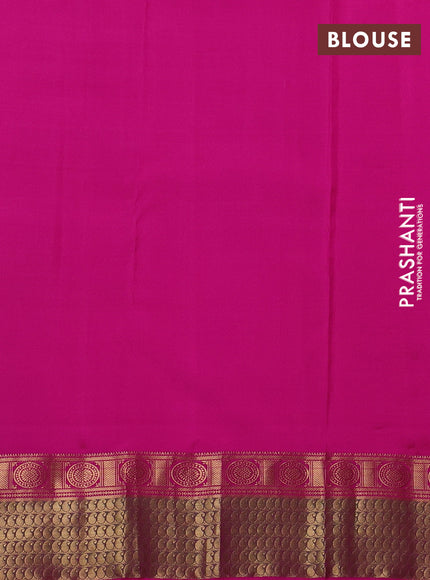 Pure kanchipuram silk saree dual shade of pink with zari woven buttas and rich zari woven border
