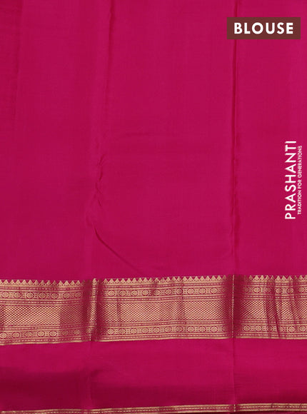Pure kanchipuram silk saree purple with zari woven buttas and ganga jamuna border