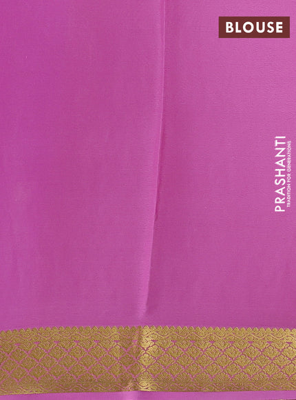 Pure mysore silk saree red and pink with zari woven buttas and zari woven border