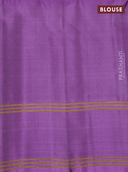 Pure soft silk saree violet and lavender with zari woven buttas and rettapet zari woven border