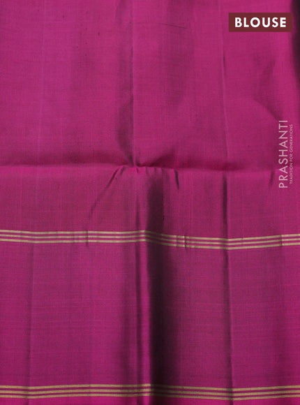 Pure soft silk saree violet and magenta pink with zari woven buttas and rettapet zari woven border