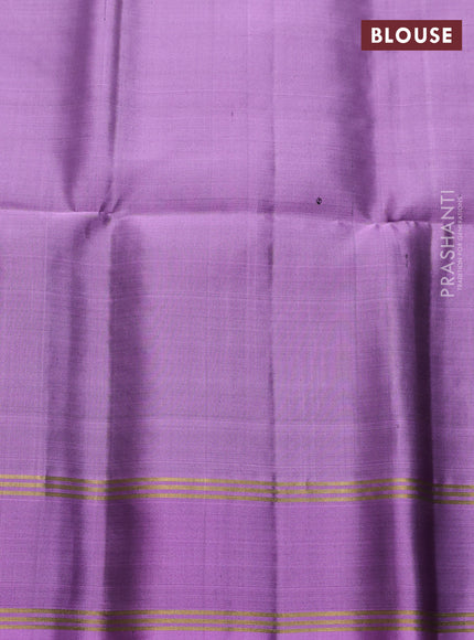 Pure soft silk saree violet and purple with zari woven buttas and rettapetzari woven border