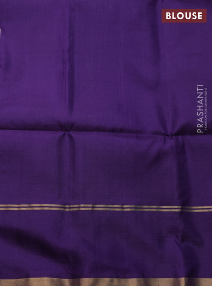 Pure soft silk saree lotus pink and violet with allover zari weaves and rettapet zari woven border