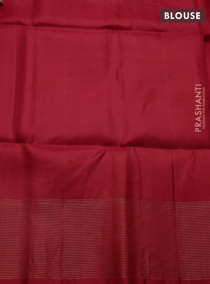 Pure soft silk saree red with zari woven buttas and zari woven border