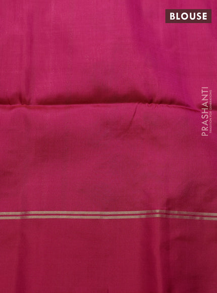 Pure soft silk saree pink with allover zari woven buttas and rettapet zari woven border