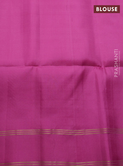 Pure soft silk saree peach pink with allover zari woven buttas and rettapet zari woven border