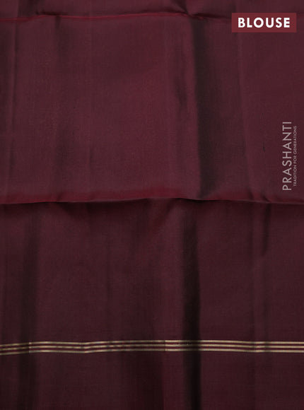 Pure soft silk saree yellow and deep maroon with zari woven buttas and zari woven simple border