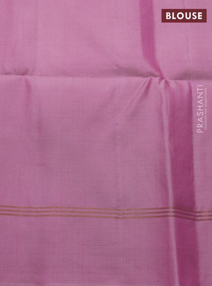 Pure soft silk saree teal blue and pastel pink with zari woven buttas and zari woven simple border
