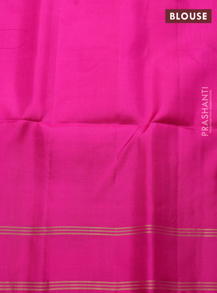 Pure soft silk saree pink with allover zari weaves  and rettapet zari woven border