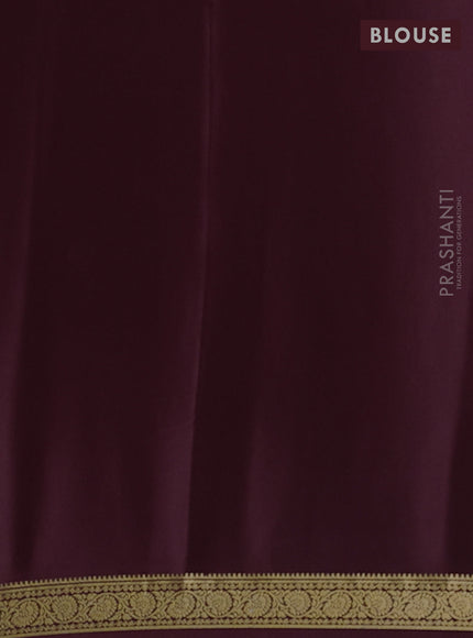 Pure mysore silk saree coffee brown with allover zari woven buttas and small zari woven border