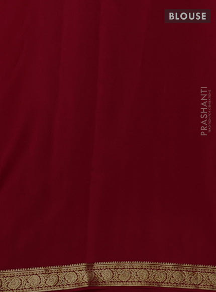 Pure mysore silk saree red with allover zari woven buttas and zari woven border