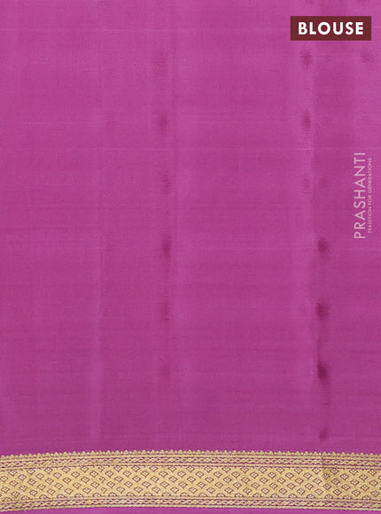 Pure mysore silk saree mauve pink with allover zari woven checked pattern and zari woven border
