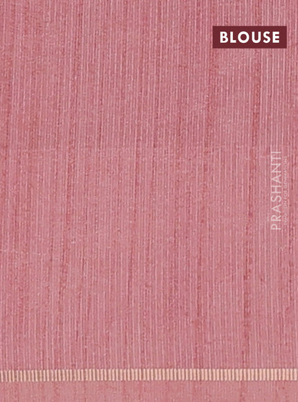 Semi tussar saree multi colour and peach shade with allover silver & zari weaves pattern and simple zari woven border