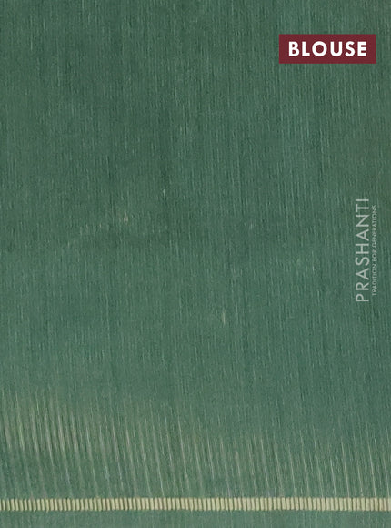 Semi tussar saree multi colour and green with allover silver & zari weaves pattern and simple zari woven border