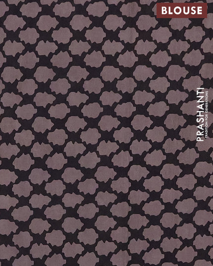 Jaipur cotton saree coffee brown with allover pichwai prints and printed border