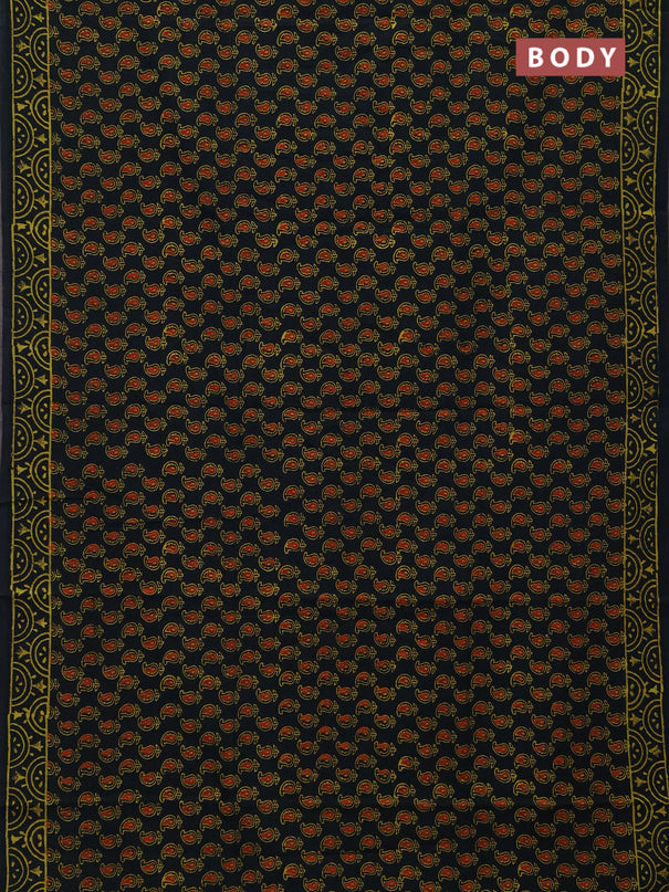 Jaipur cotton saree green with allover butta prints and printed border