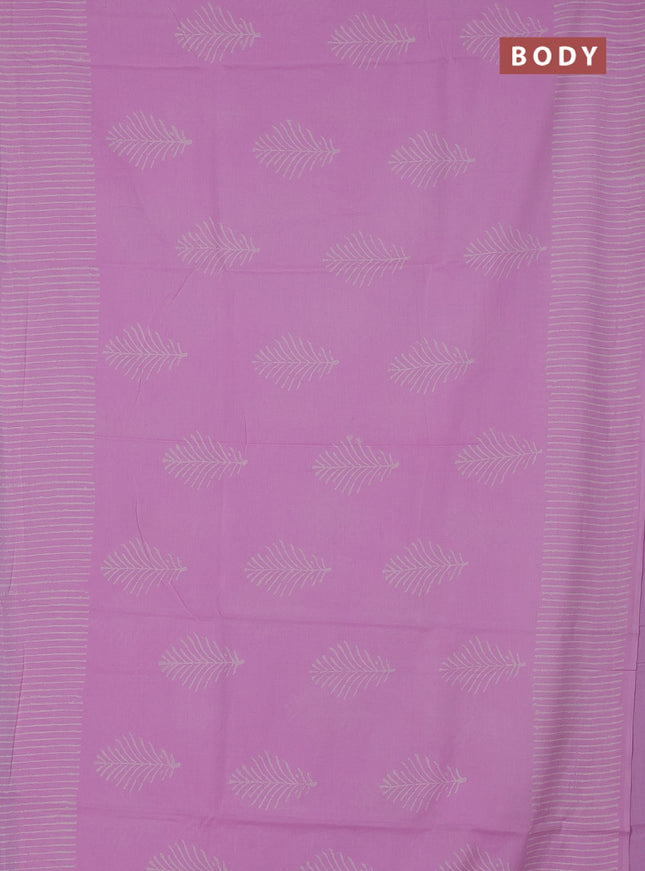 Jaipur cotton saree light pink with butta prints and printed border