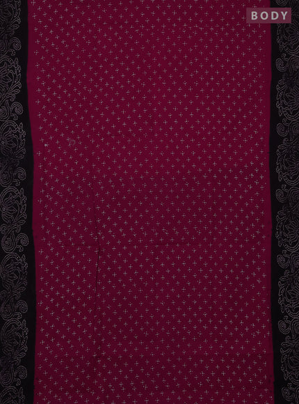 Sungudi cotton saree pink and navy blue with allover batik butta prints and printed border