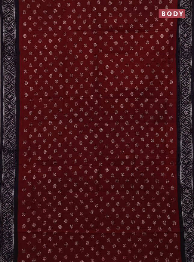 Sungudi cotton saree deep wine shade and jamun shade with allover batik prints and printed border