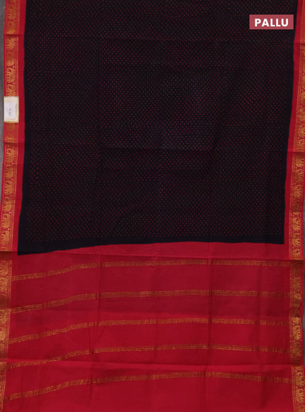 Sungudi cotton saree dark jamun and pink with allover batik butta prints and zari woven border