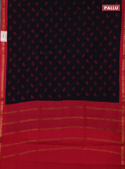 Sungudi cotton saree jamun and pink with allover paisley batik butta prints and zari woven border