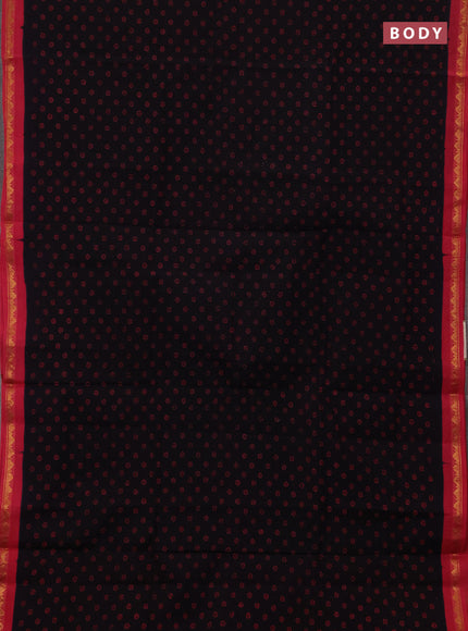 Sungudi cotton saree deep jamun and pink with allover batik butta prints and zari woven border