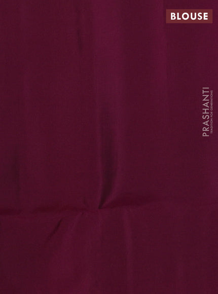 Kanchipuram soft silk saree green and magenta pink with allover zari woven buttas and zari woven border